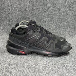Salomon Speedcross 5 Trail Running Shoes Men's Size 10 Black Athletic Training